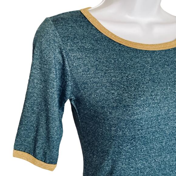 NWT LuLaRoe Julia Dress Raglan Sleeve Bodycon Pencil Color Block Modest Size XXS - Picture 14 of 16